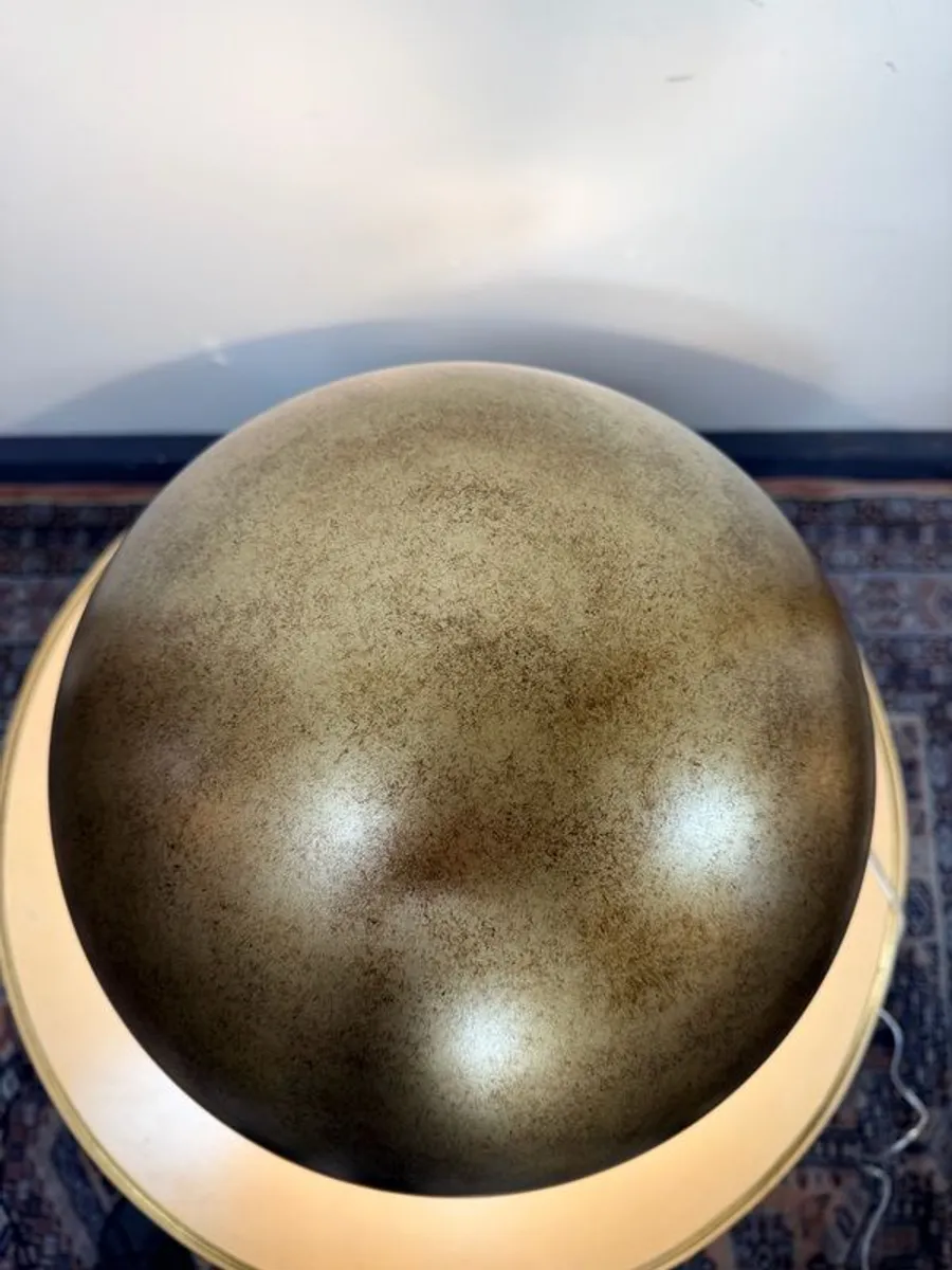 Contemporary Dome Table Lamp in Antique Brass - Image 2