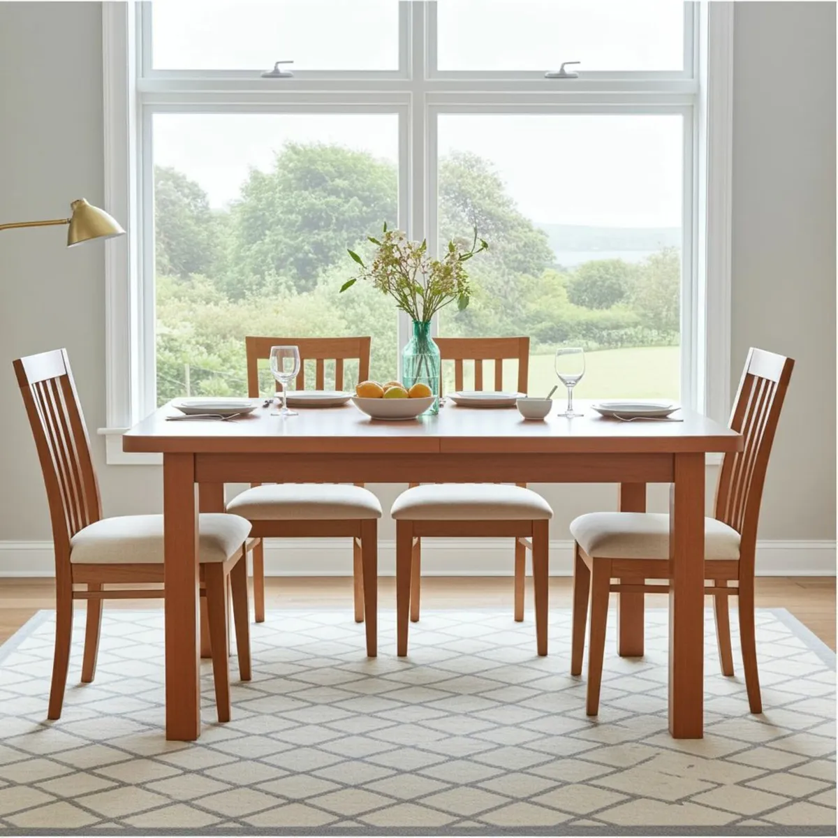 Aaron Modern Rectangular Extendable Dining Table - Image 1