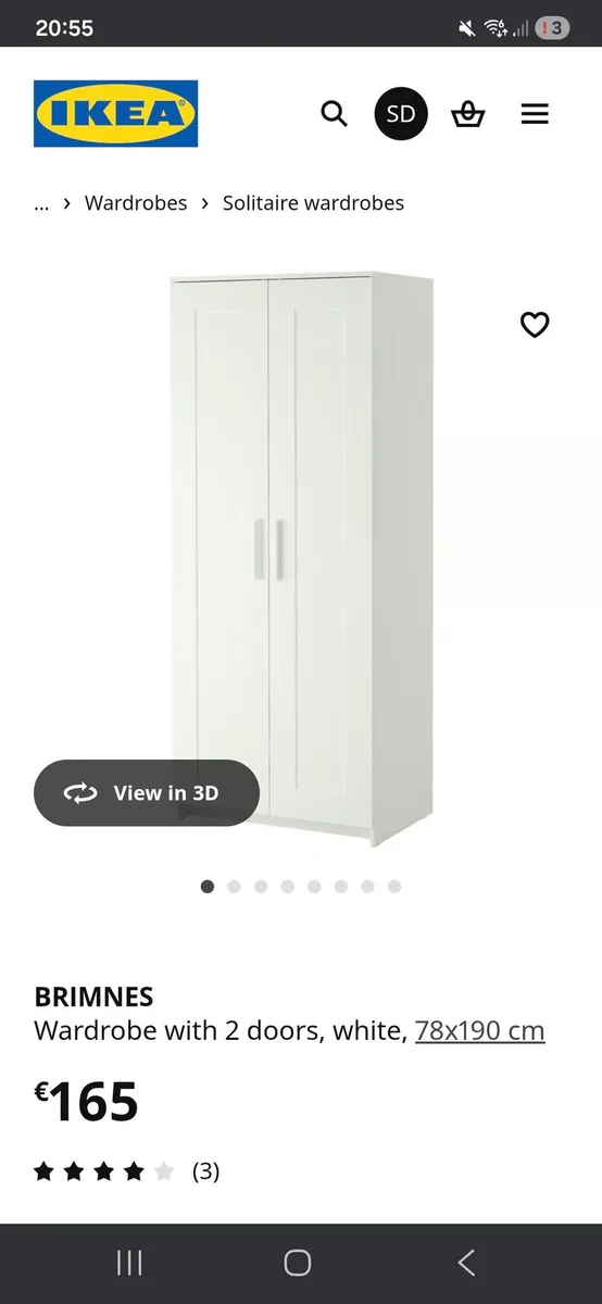2 x IKEA Brimnes Wardrobes - Image 3