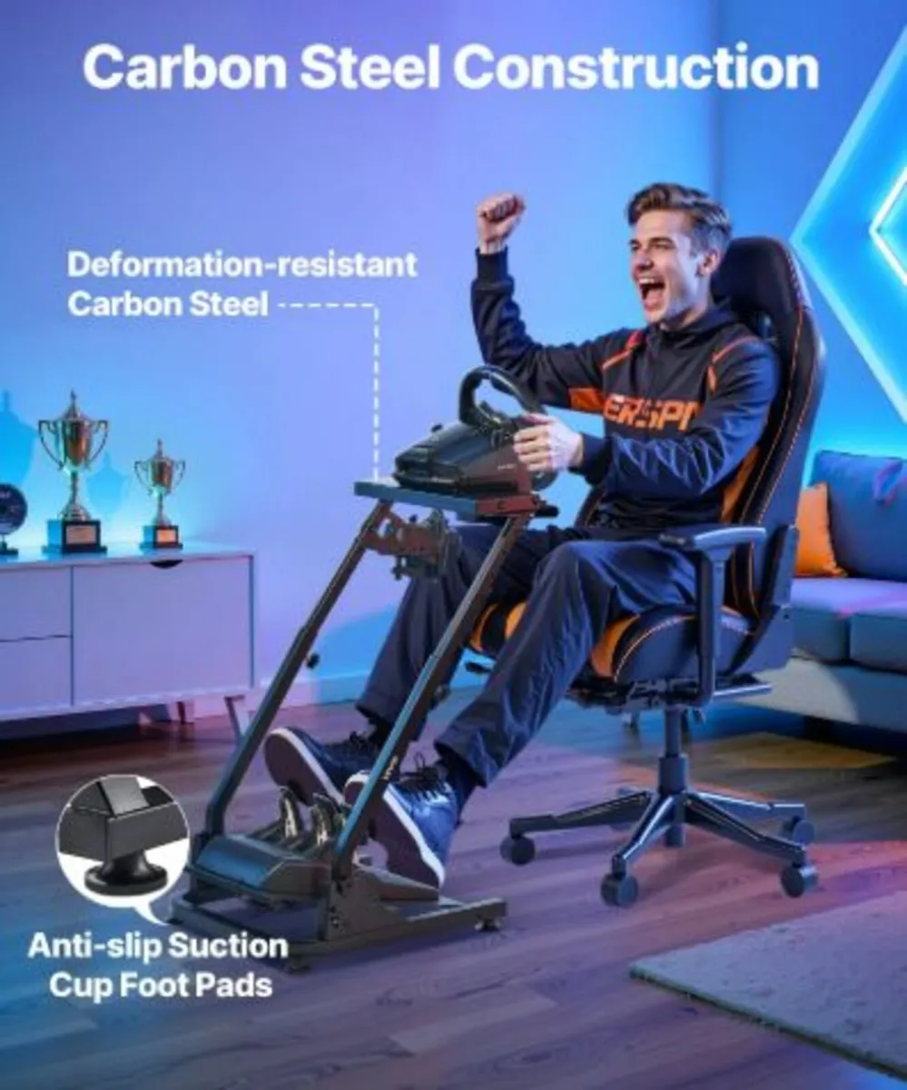 Racing Wheel Stand,Adjustable & Foldable Simulator - Image 2