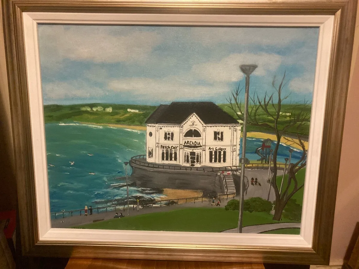 Portrush oil painting free postage