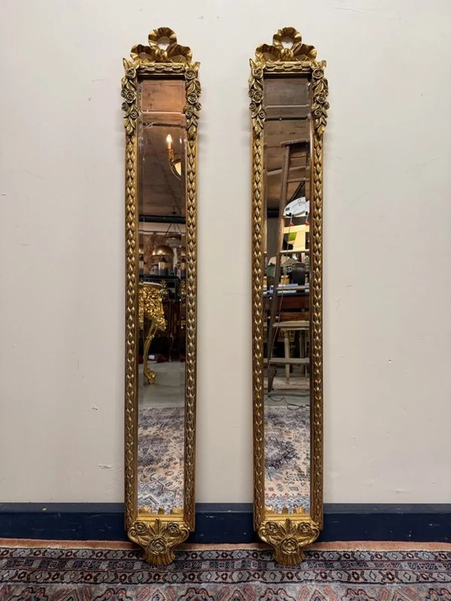 Pair of French Style Pier Mirrors - Image 1