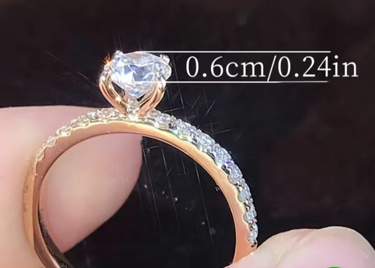 Classic synthetic zirconia silver ring - Image 2