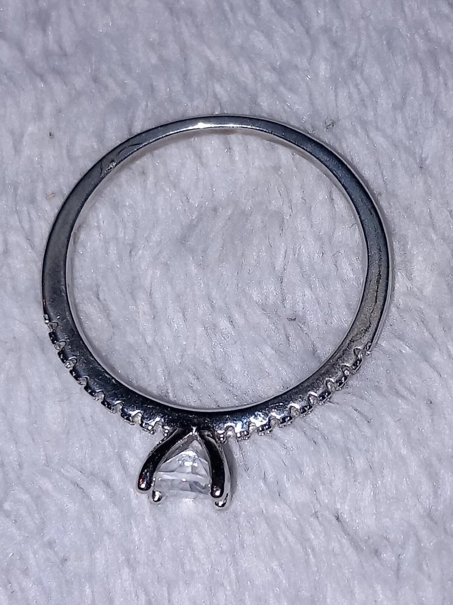 Classic synthetic zirconia silver ring - Image 4