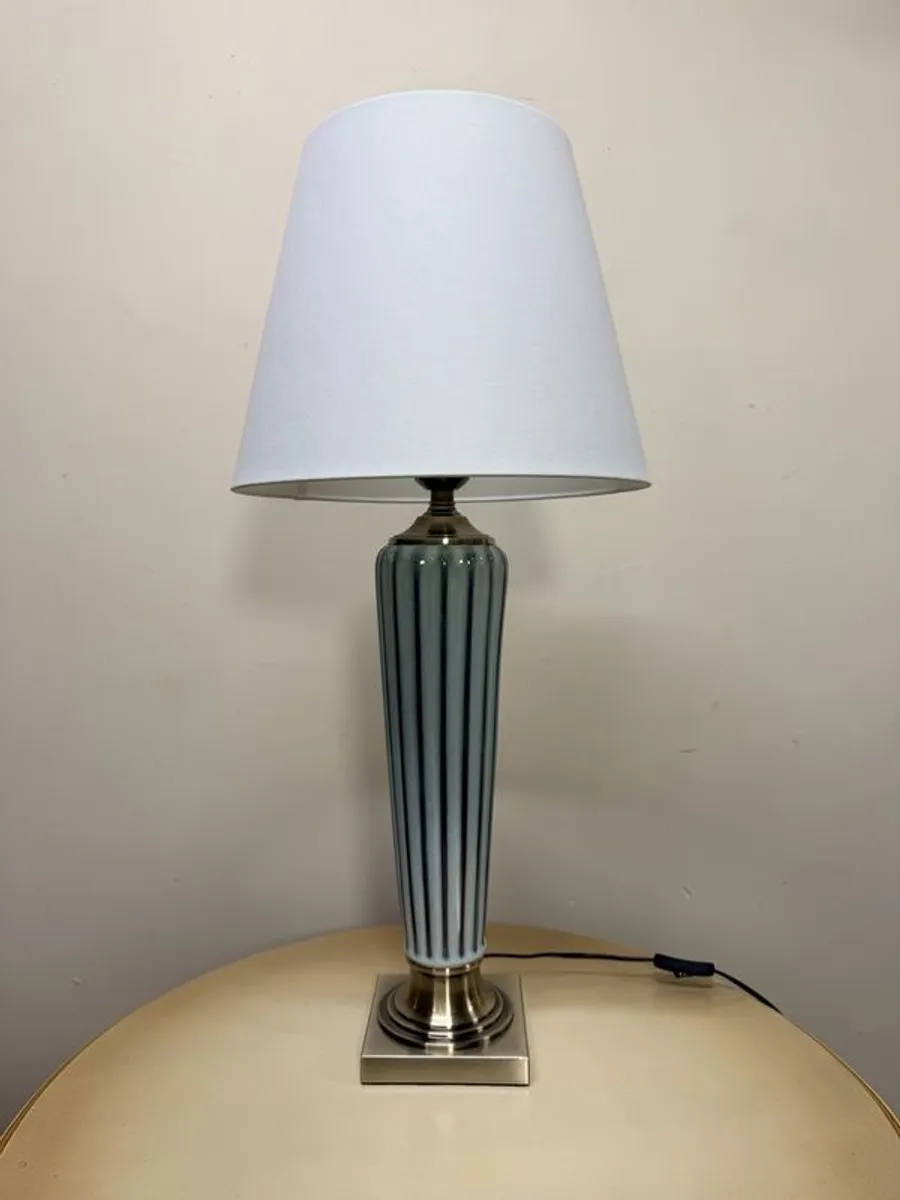 Porcelain and Metal Contemporary Table Lamp - Image 2