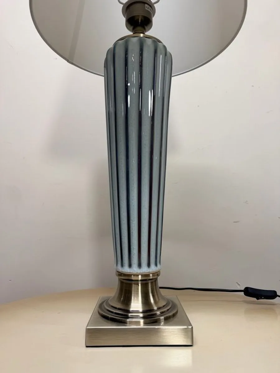 Porcelain and Metal Contemporary Table Lamp - Image 3