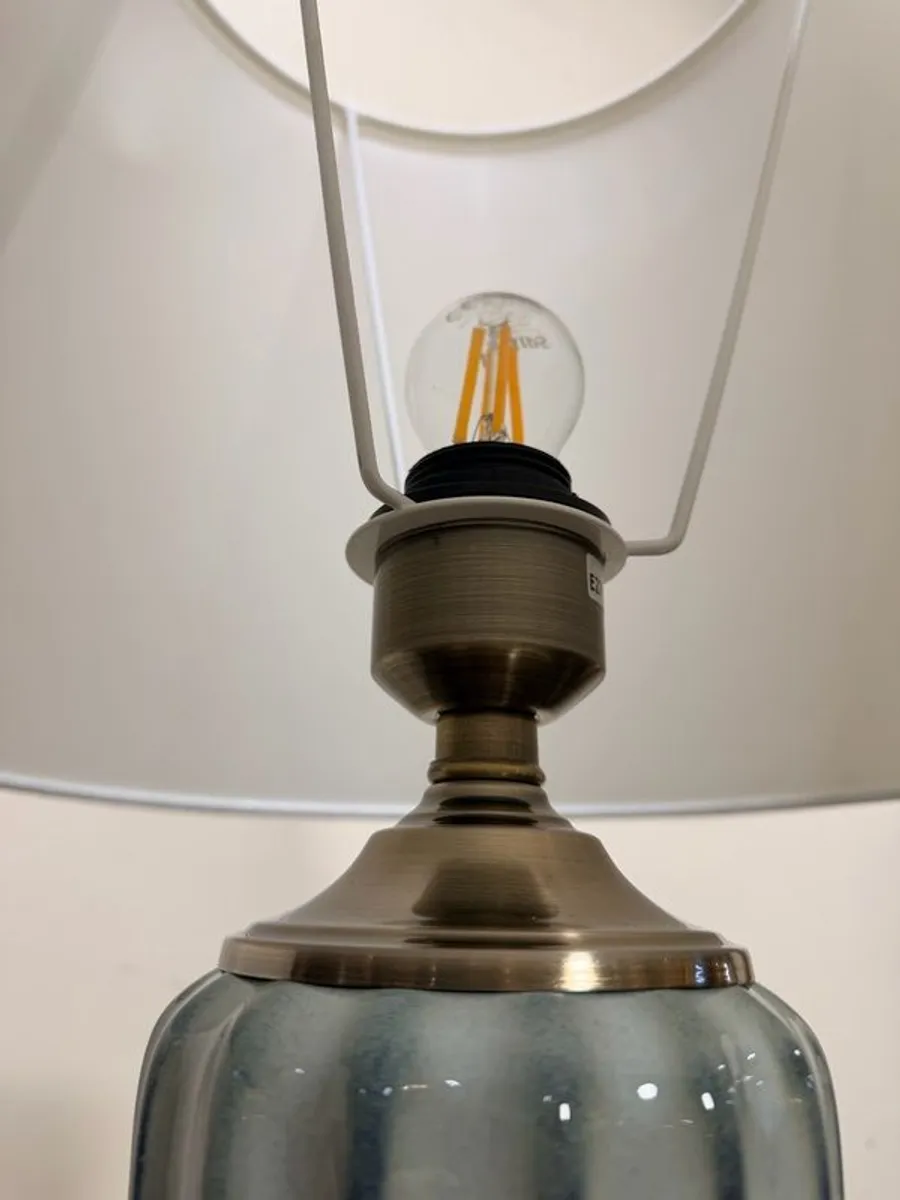 Porcelain and Metal Contemporary Table Lamp - Image 4