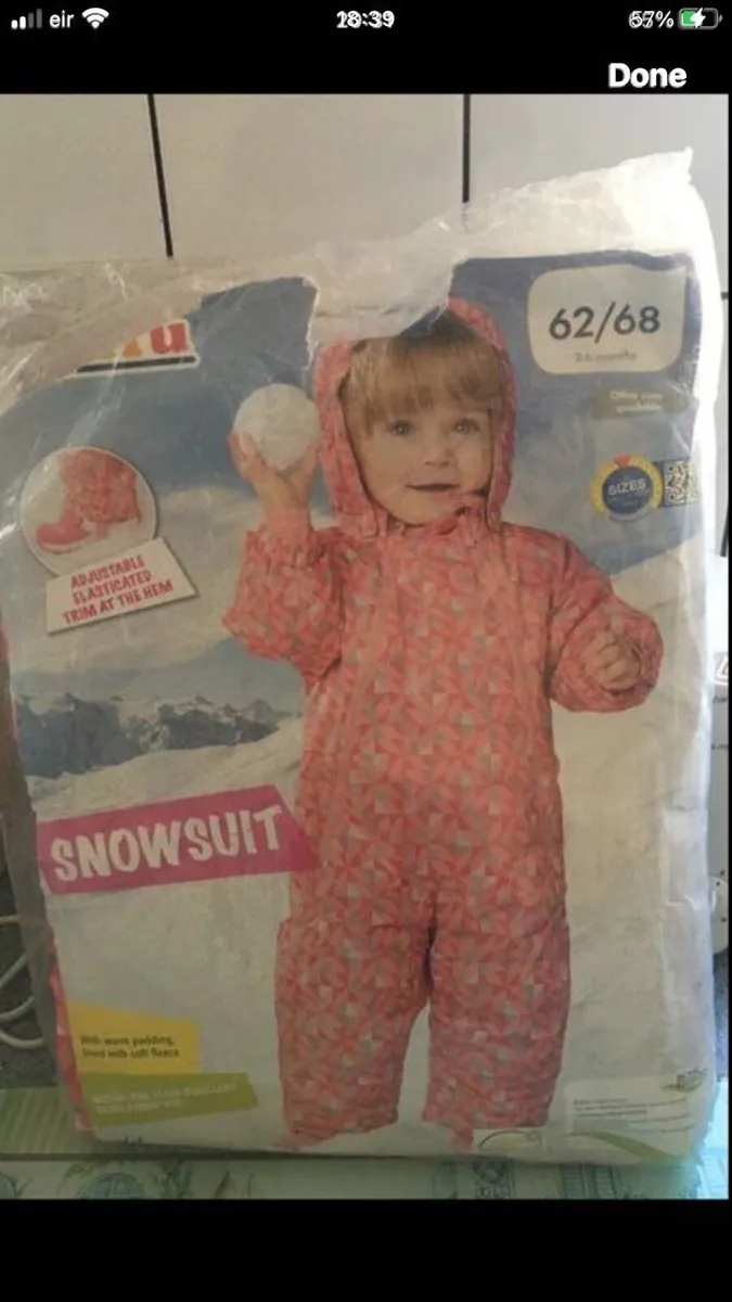 Girls new snowsuit 2/4 mths €10 - Image 2