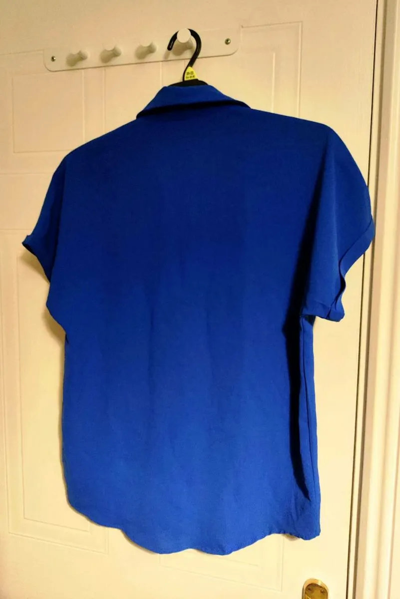 Bright Blue Button-Up Shirt – SHEIN – Size S / EU - Image 3