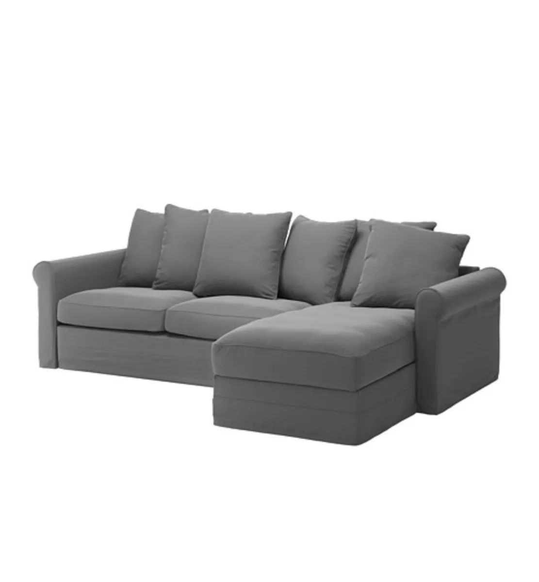Grey IKEA GRÖNLID L-Shaped Sofa with Chaise - Image 3