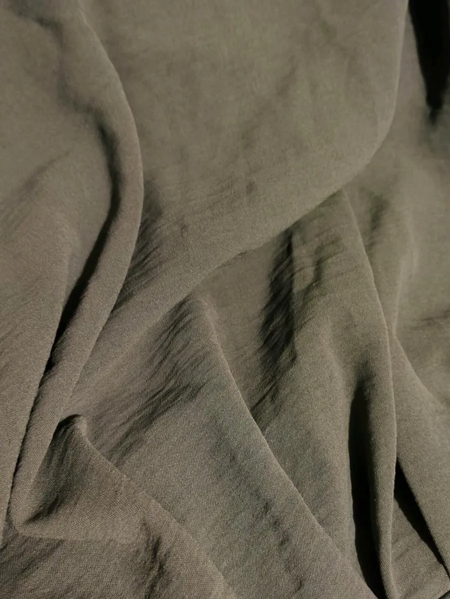 Dark Green Draped Blouse – Made in Italy – Size S - Image 4