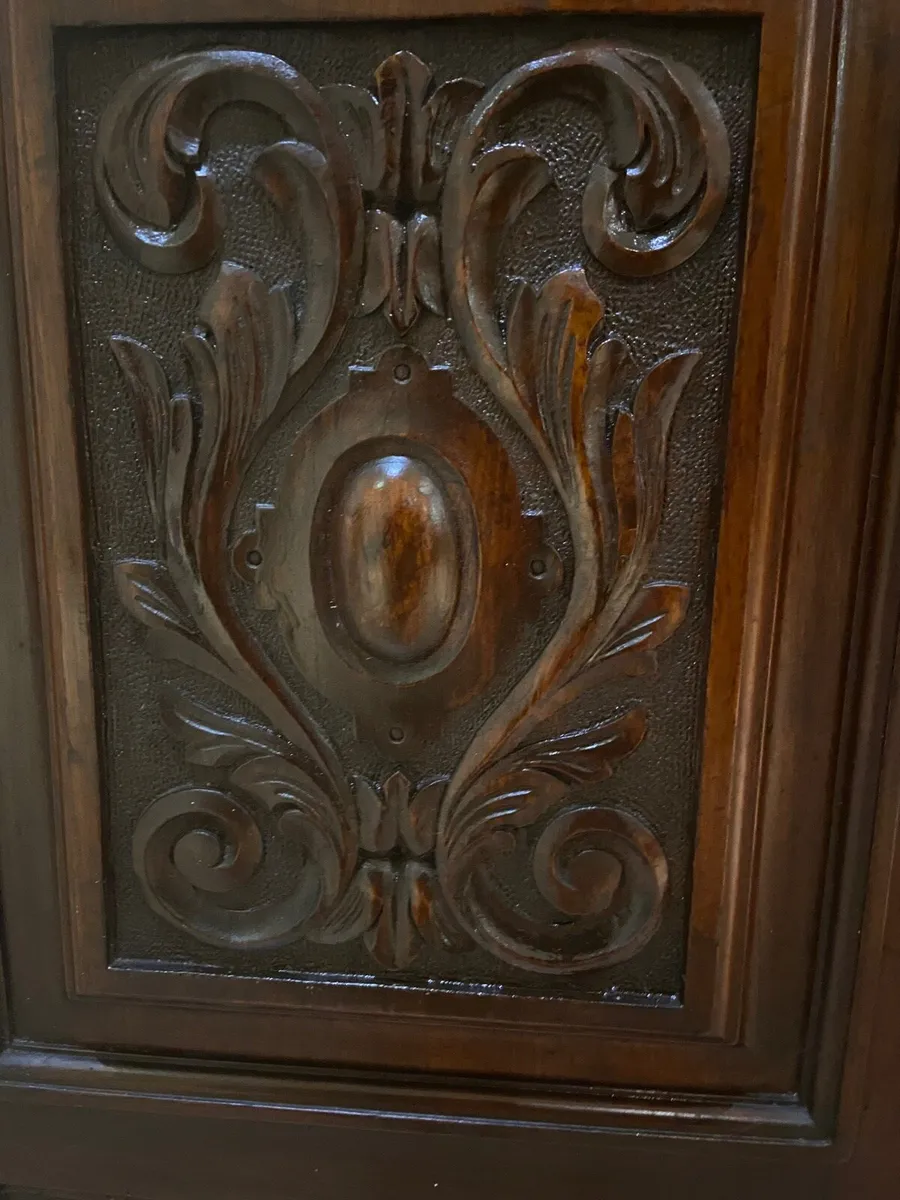 Antique Art nouveau library bookcase cabinet - Image 3