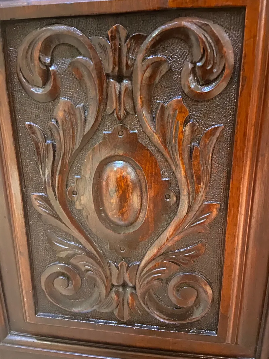 Antique Art nouveau library bookcase cabinet - Image 4