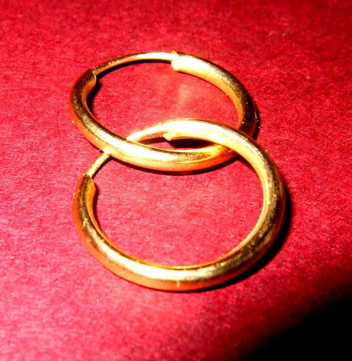 Vintage 9ct Gold Hoop Earrings - Image 3