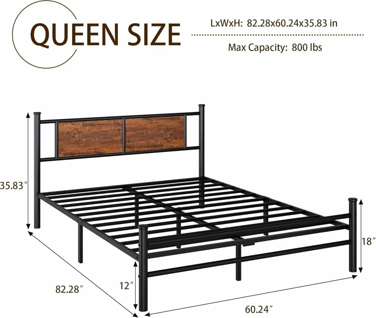 5ft Metal Bed Frame with Victorian Vintage Style - Image 2