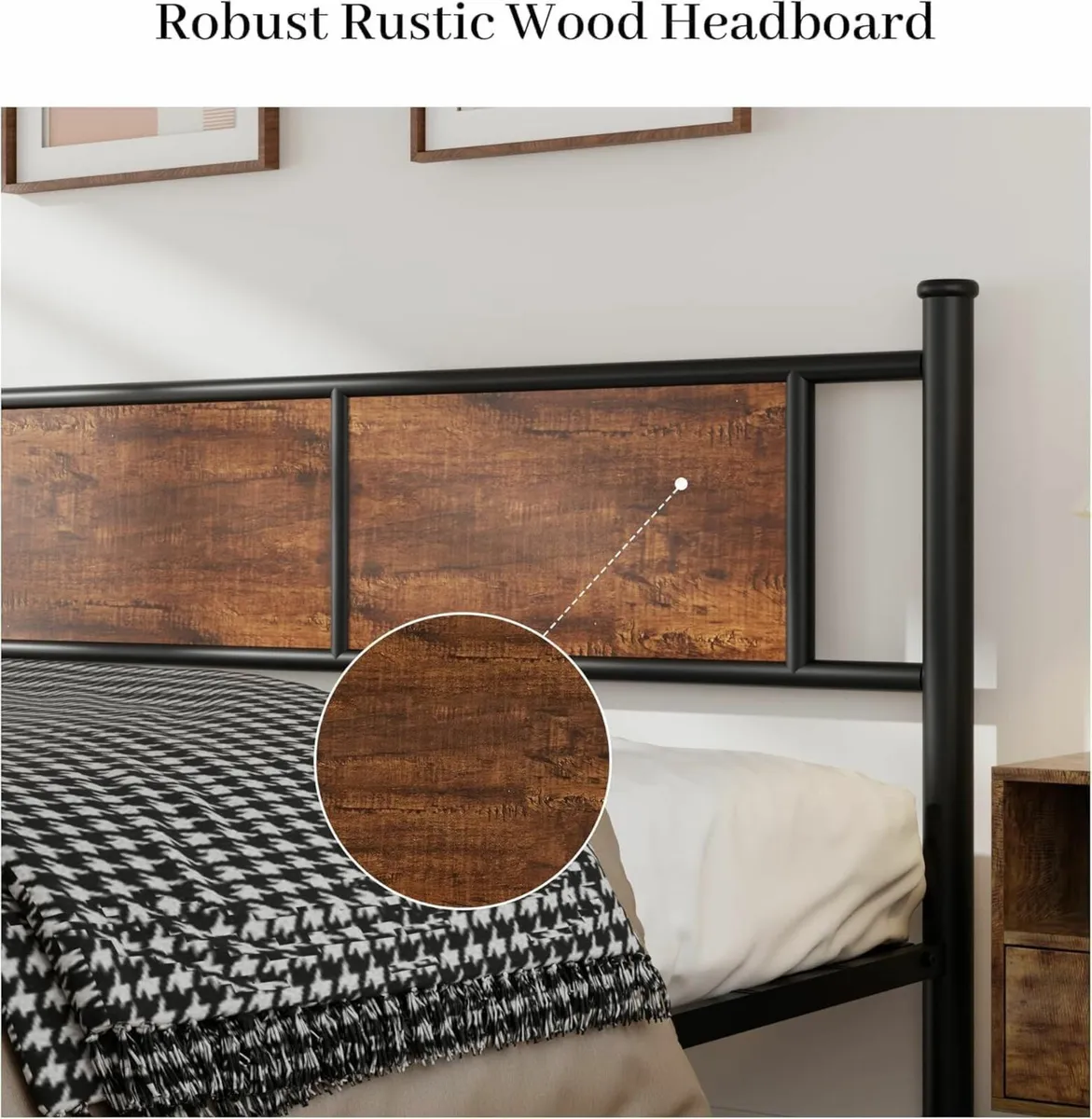 5ft Metal Bed Frame with Victorian Vintage Style - Image 4