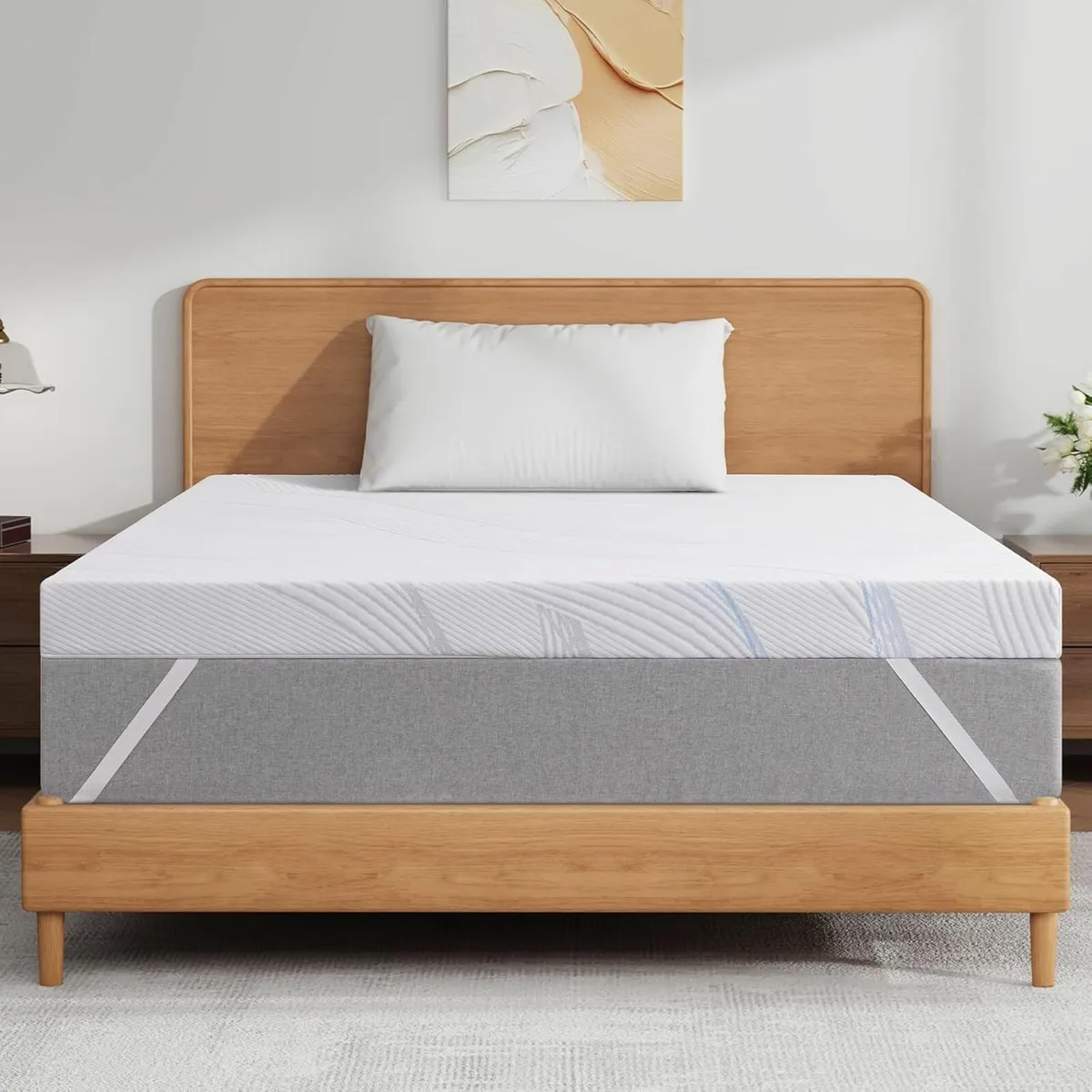 Single Mattress Topper Memory Foam Bed 7cm with - Image 2