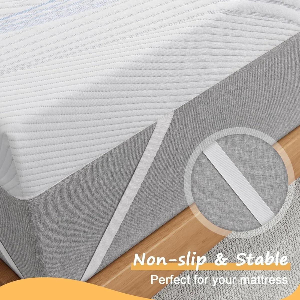 Single Mattress Topper Memory Foam Bed 7cm with - Image 3