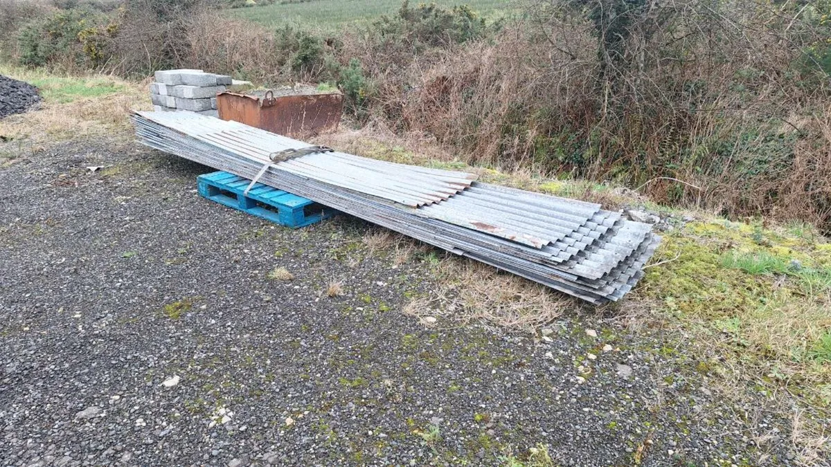 Bundle of galvanised couragted sheets