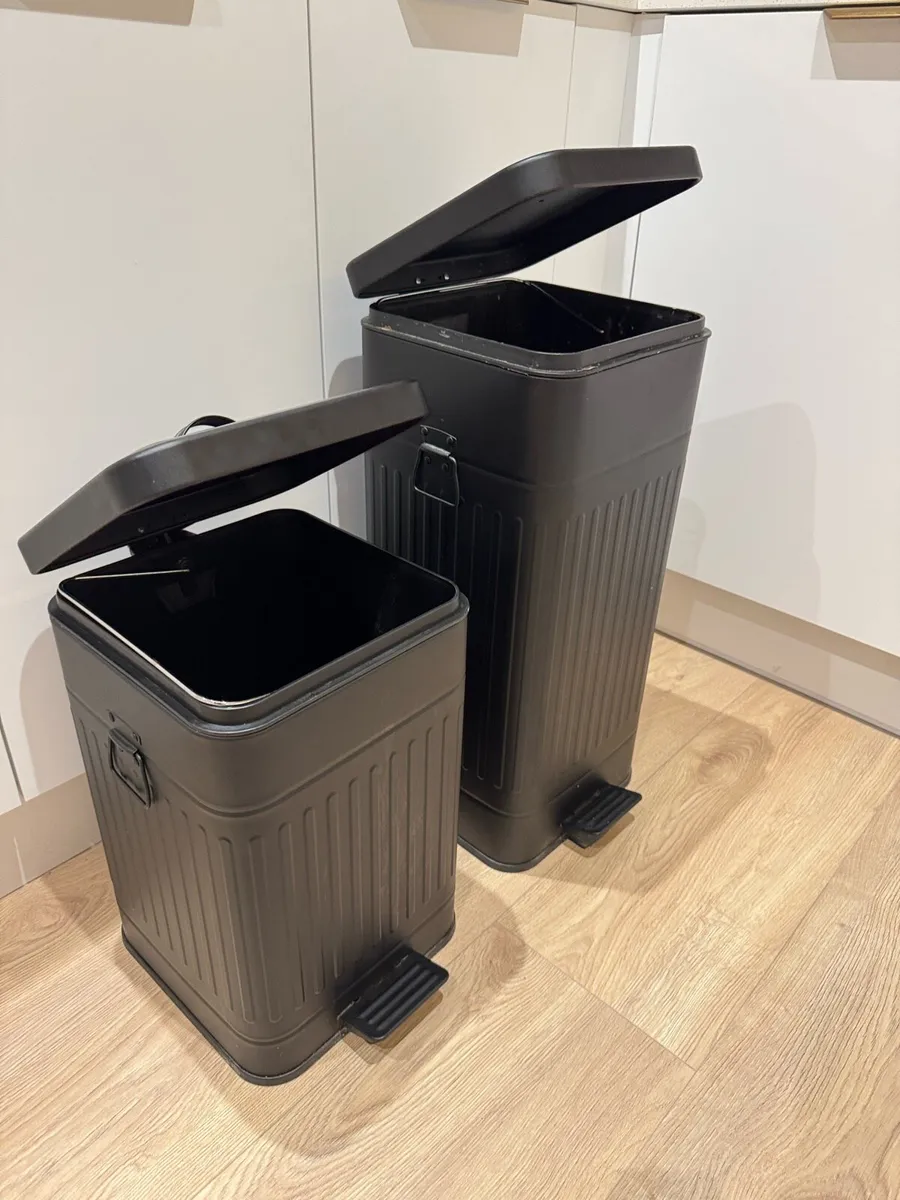 Zara Home Black Pedal Bins - Image 2