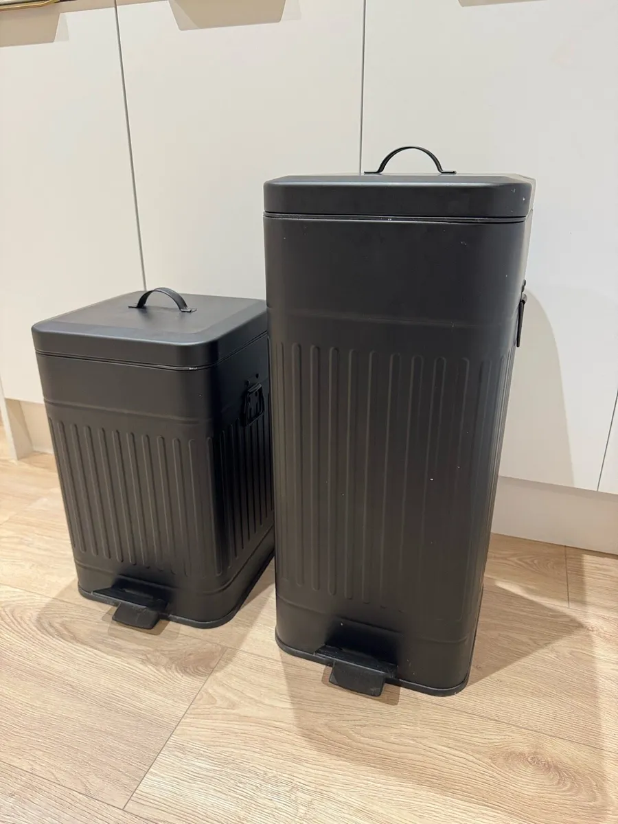 Zara Home Black Pedal Bins - Image 3