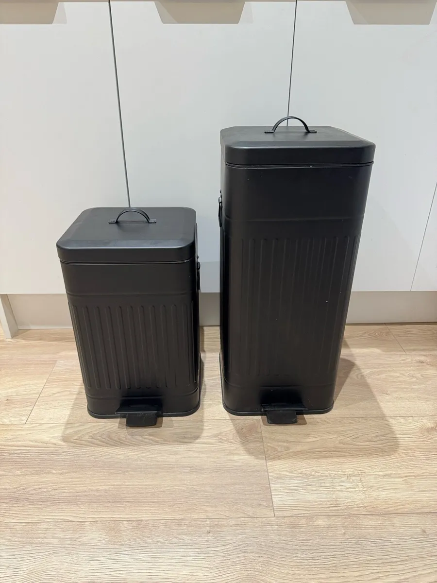 Zara Home Black Pedal Bins - Image 4