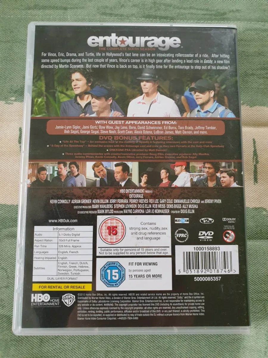 Entourage Complete Season 6 Sixth Series 6th Six - Image 2