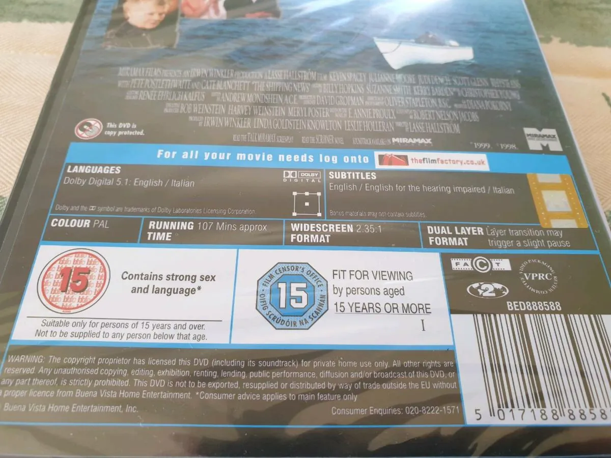 The Shipping News 2001 DVD Kevin Spacey Judi Dench - Image 3