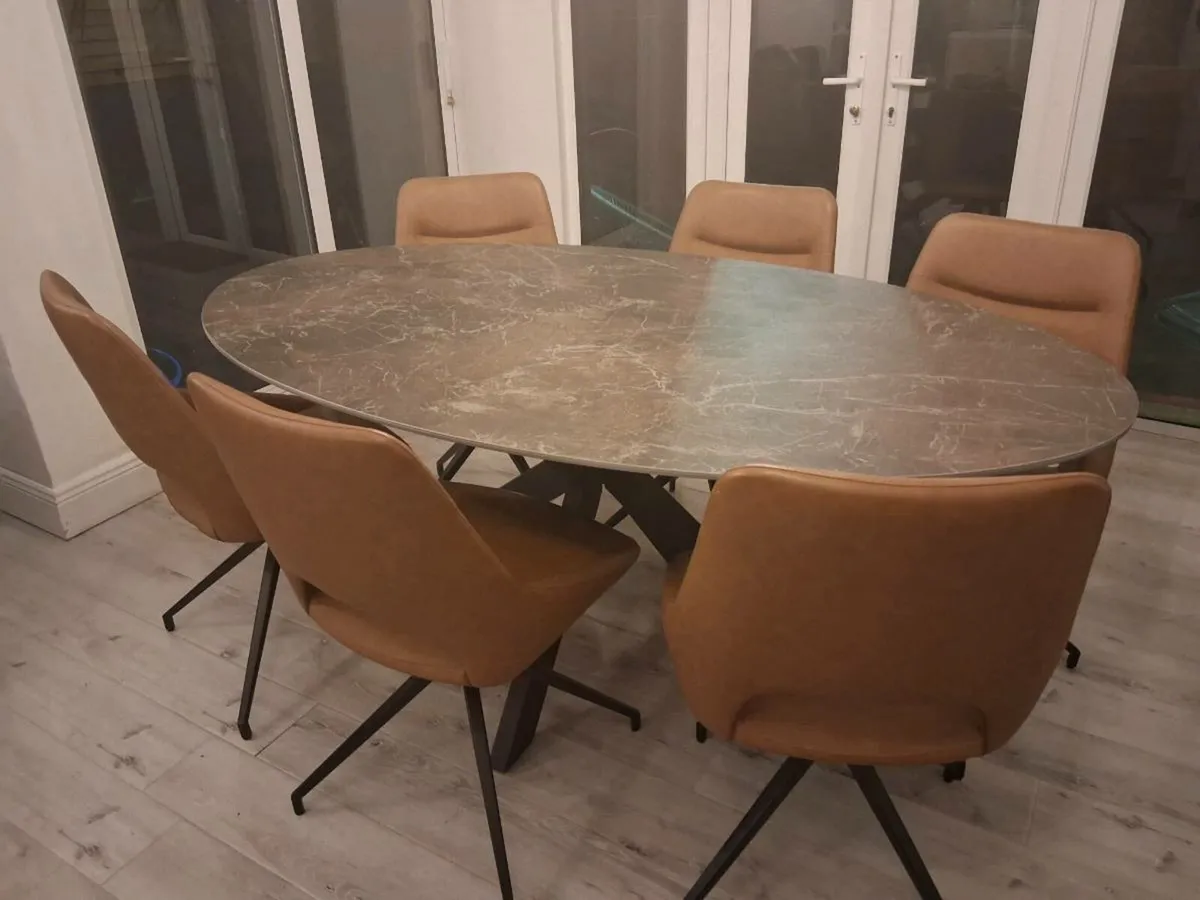 Ceramic Slate Dining Table - Image 1