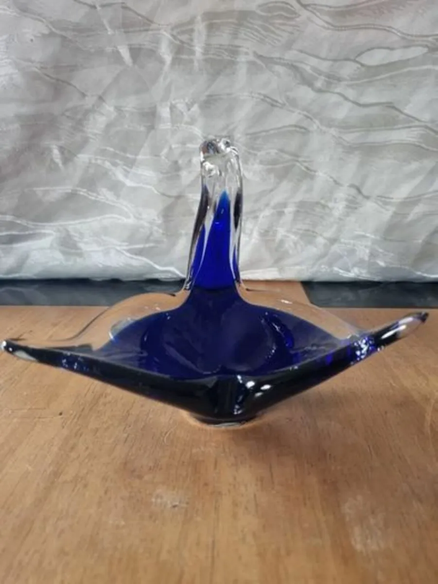 Murano glass swan plate - Image 2