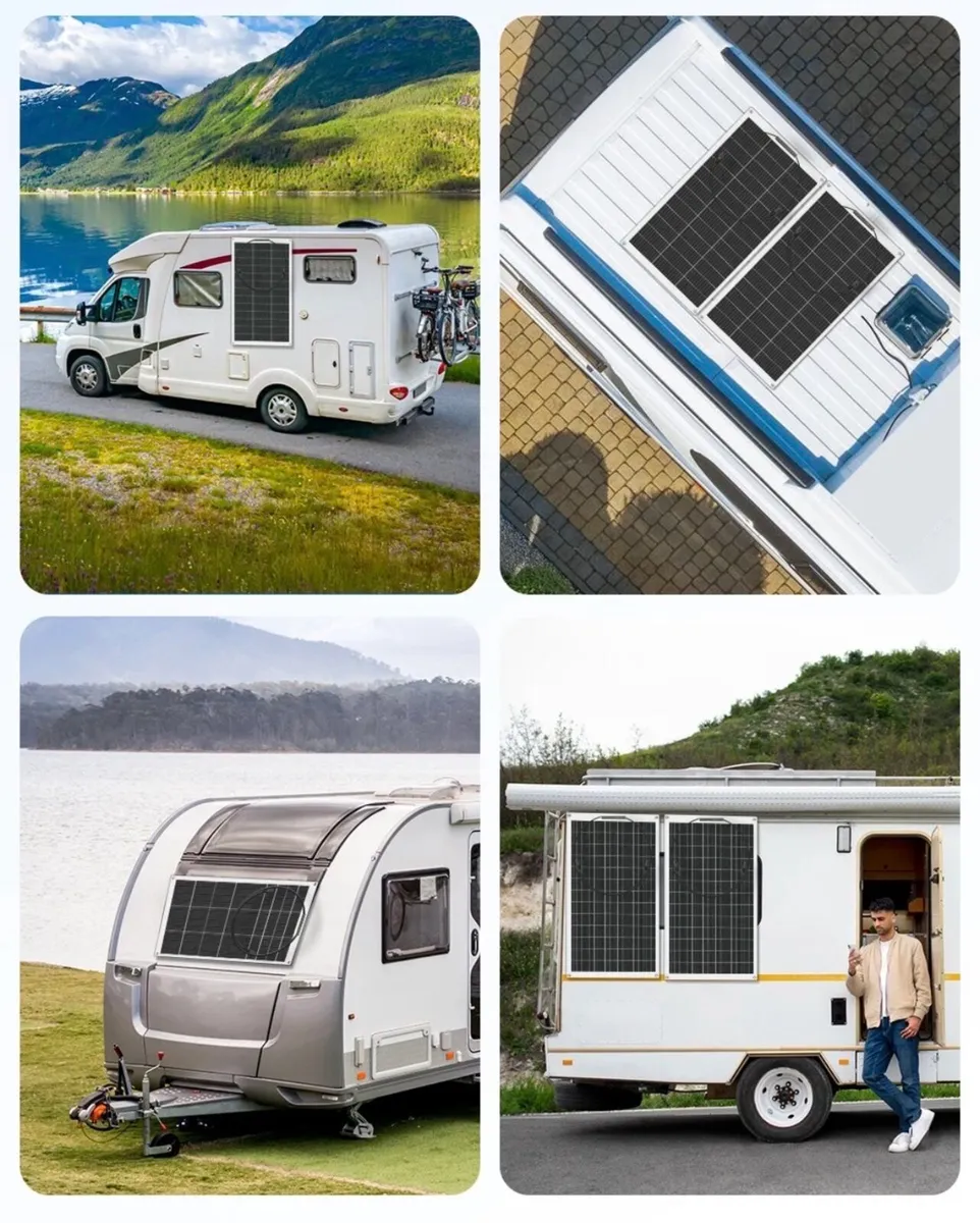 260W 12/24C Flexible Solar Panel Kit for Camper - Image 1