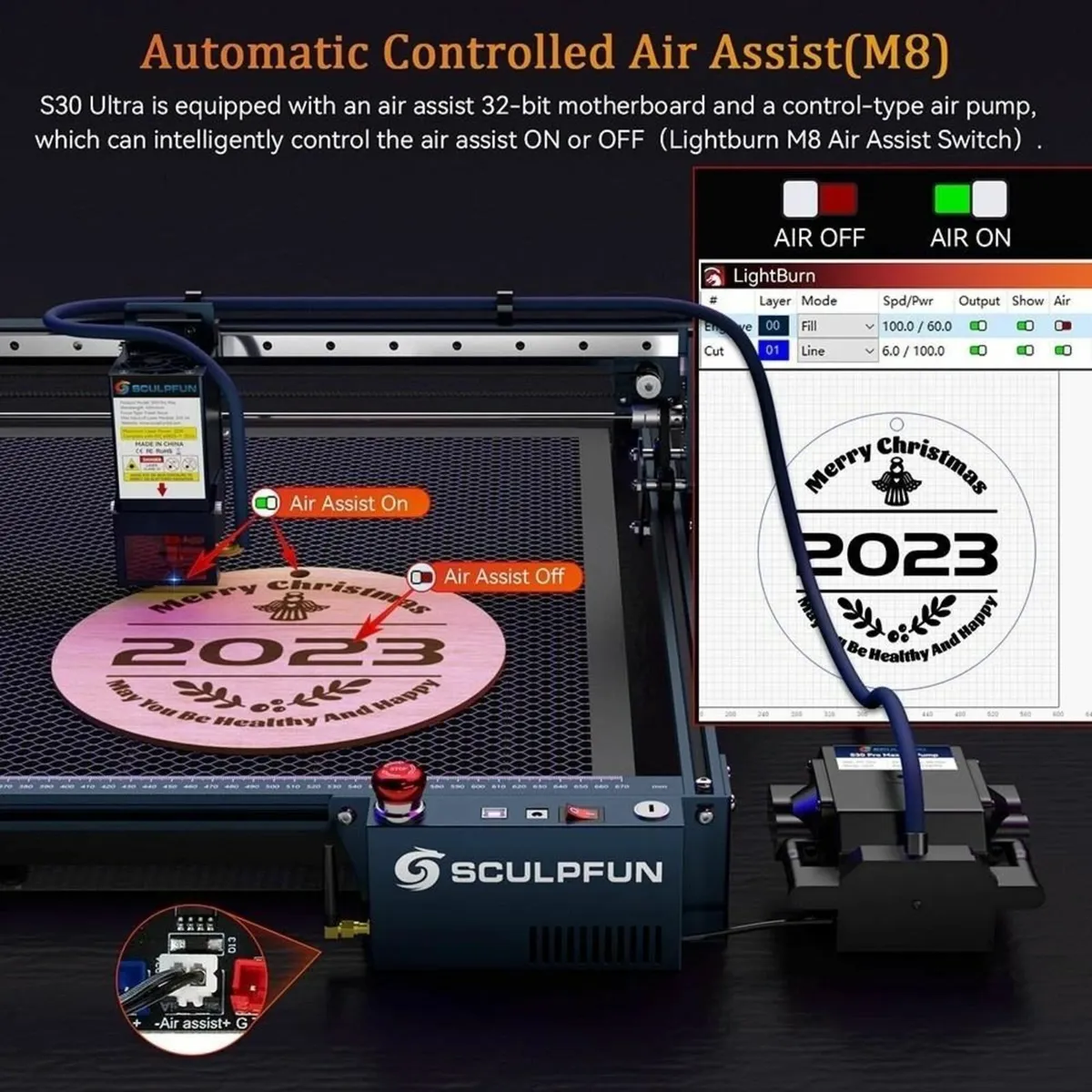SCULPFUN S30 Ultra 11W Laser Engraver - Image 3