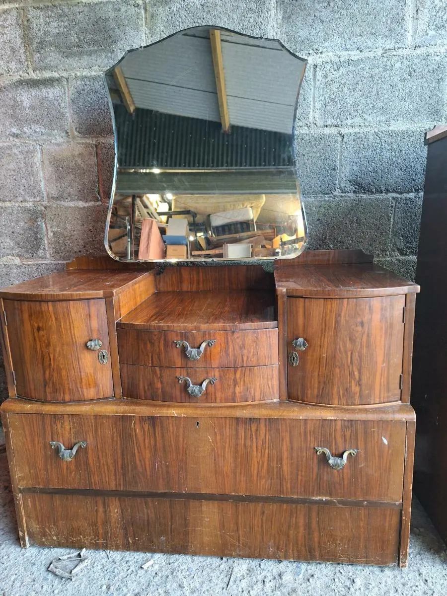 Vintage dresser with mirror + chest (DELIVERY) - Image 2