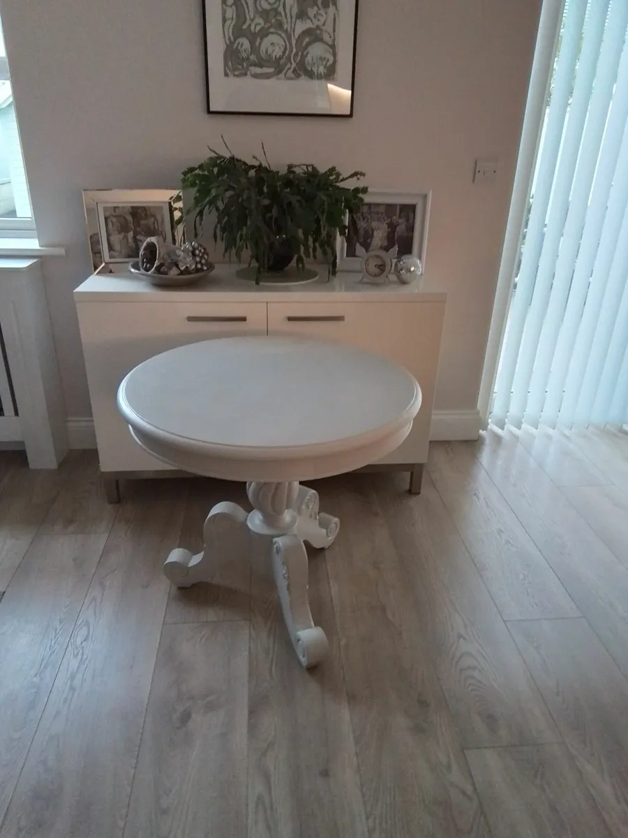 Large solid wood painted occasional table - Image 2