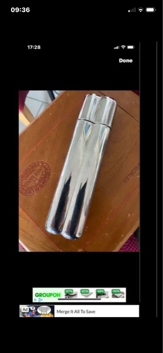 Metal Chamaco Double Tube Cigar Case - Image 1