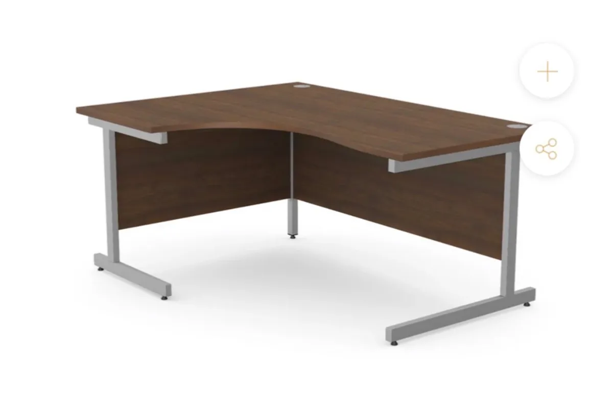 1 x CTI Office Solutions Walnut Desk - Image 1