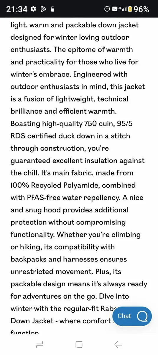 Light weight down jacket - Image 2