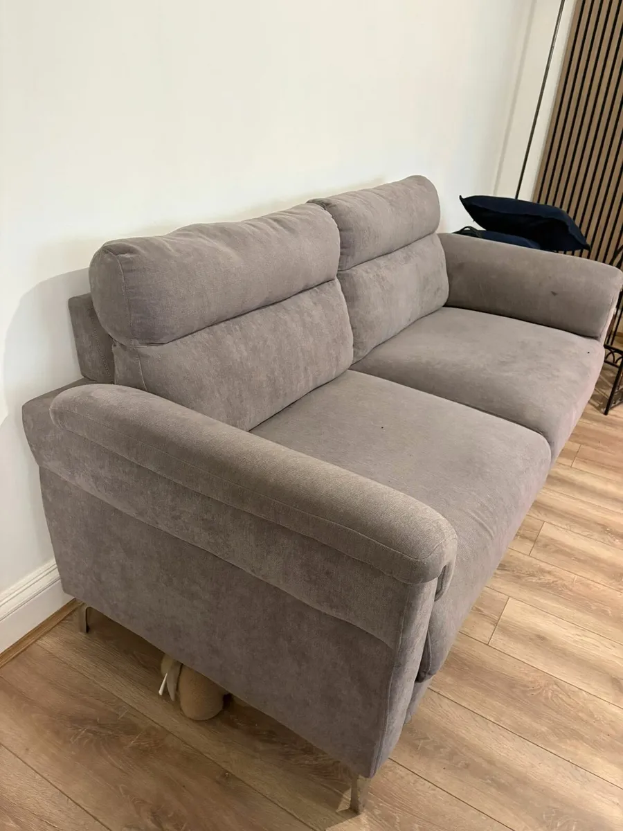3-seater sofa grey - Image 4