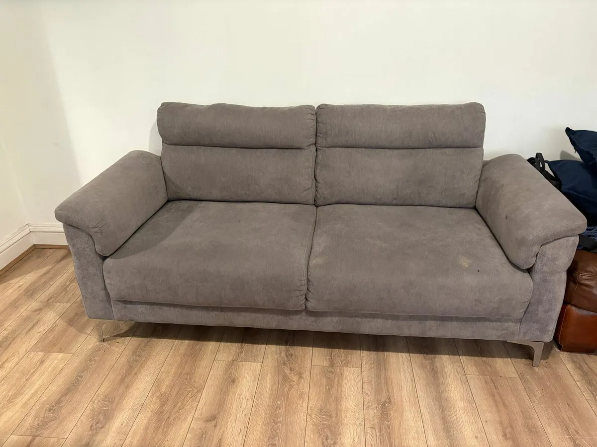 3-seater sofa grey - Image 1