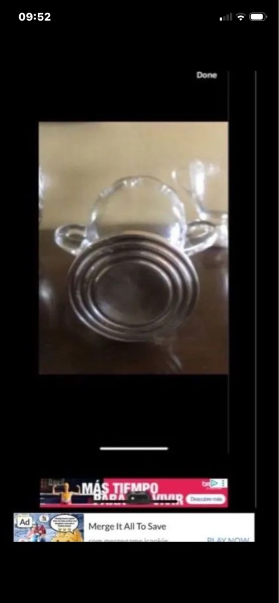 Antique Sterling Silver weighted Sugar & Milk Bowl - Image 3