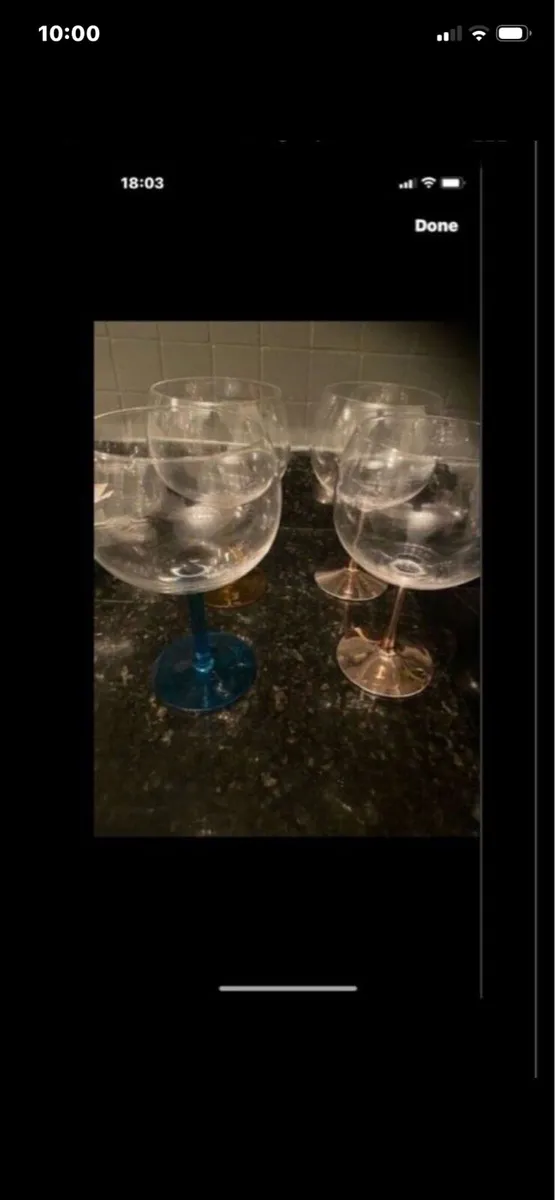 Large Gin Glasses (4) - Image 1