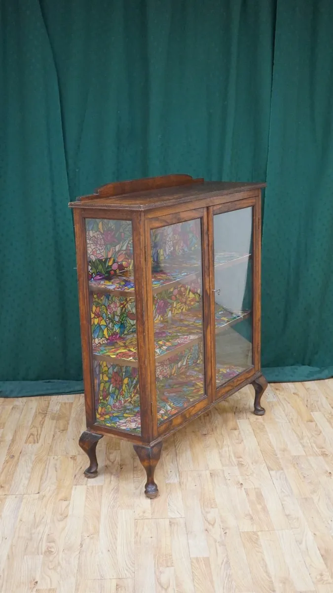 Quality Oak Glazed Display Cabinet - Image 3