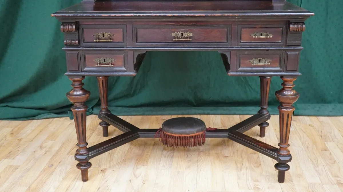 Grunderzeit Rosewood Ladies Writing Desk, c.1880 - Image 2