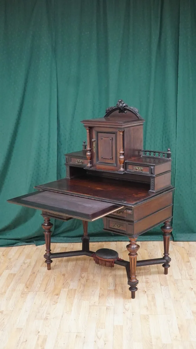 Grunderzeit Rosewood Ladies Writing Desk, c.1880 - Image 3