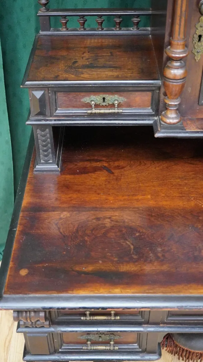Grunderzeit Rosewood Ladies Writing Desk, c.1880 - Image 4