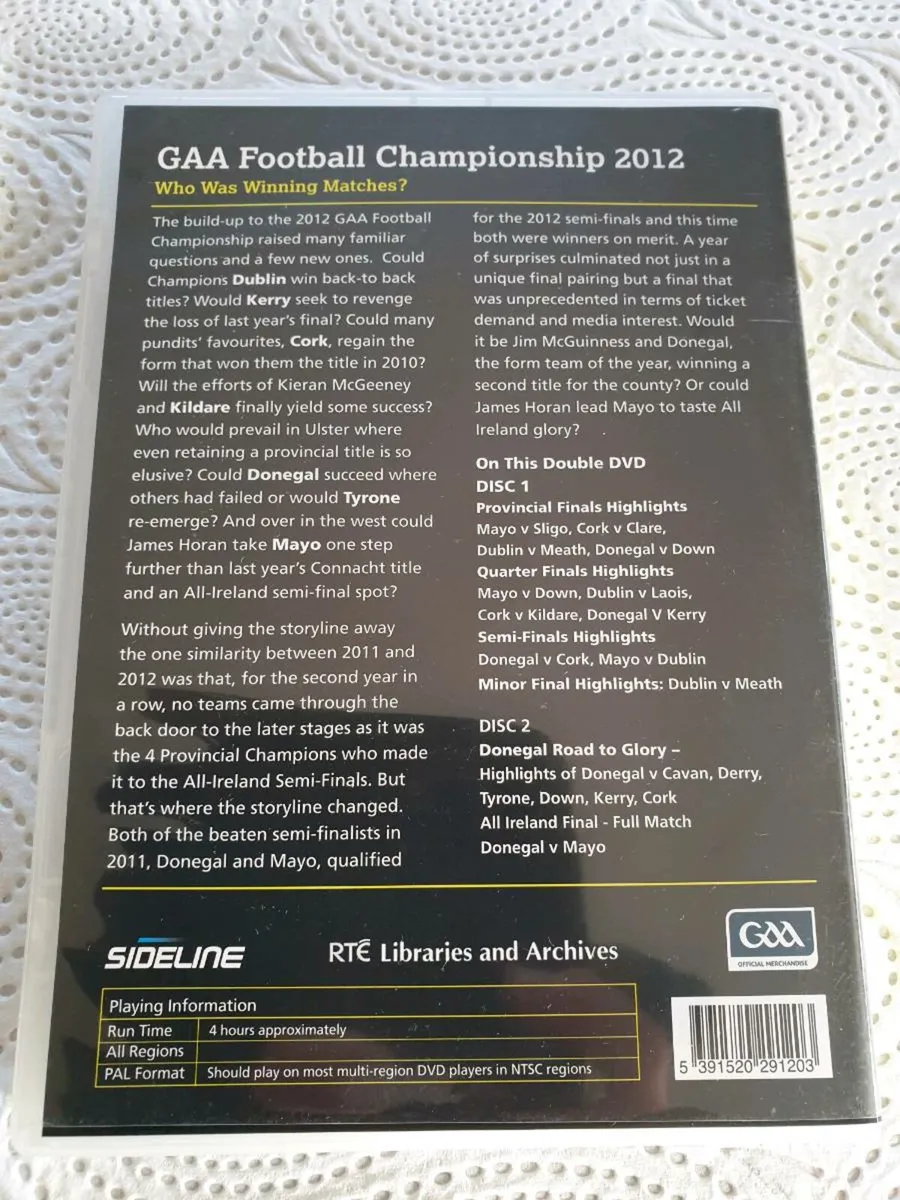 SAM 12 Gaelic Football Championship 2012 GAA DVD - Image 2