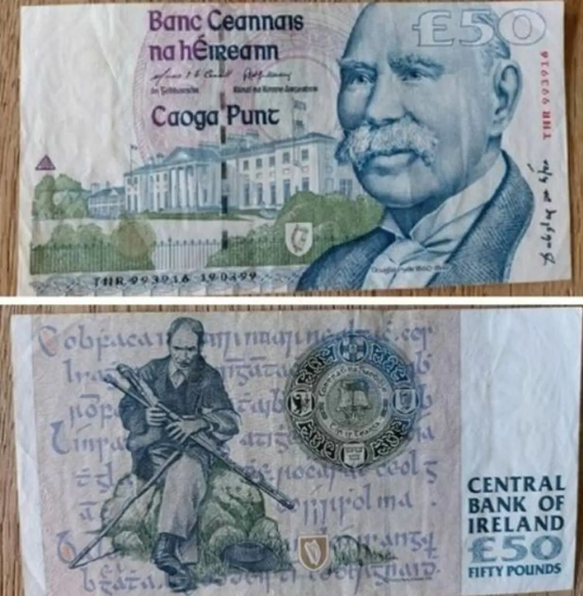 Old Irish C Series 50 Pounds Banknote - Delivery - Image 1