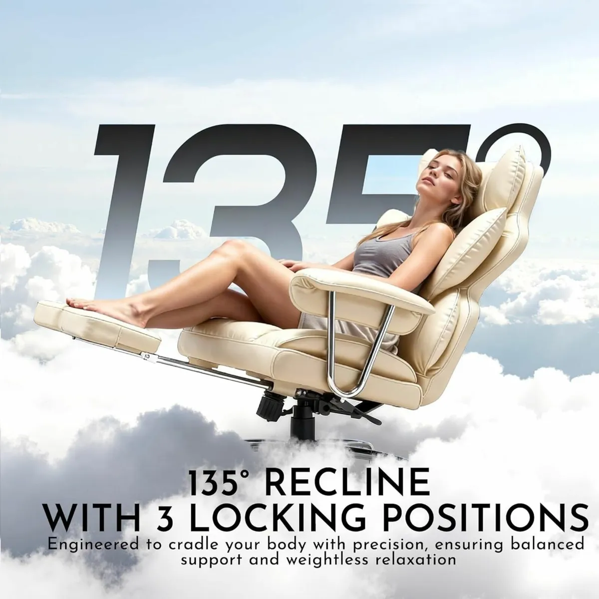 Desk Office Chair Big and Tall PU Leather - Image 3