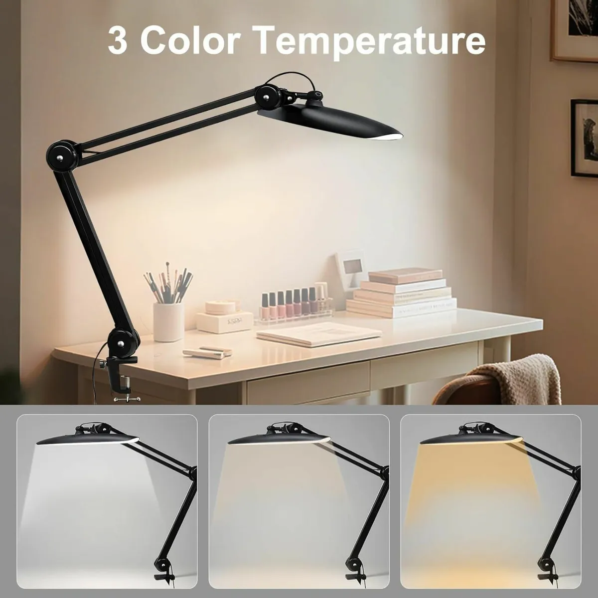 20 LED Desk Lamp with Clamp 24W CCT Adjustable - Image 3