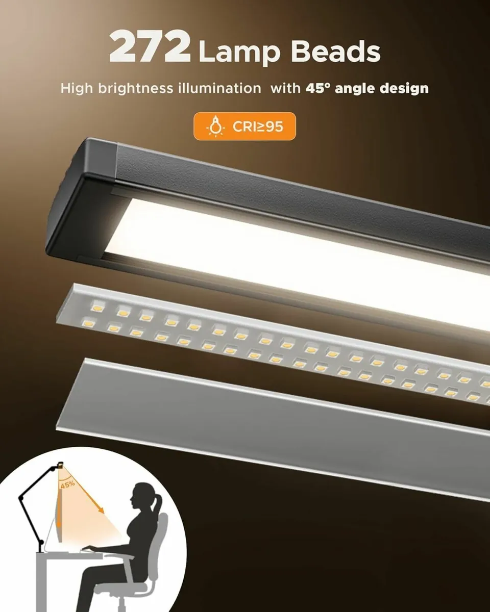 LED Desk Lamp with Dual Head Light Remote Control - Image 4